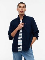 Tommy Jeans koszula z sztruksu Mężczyźni Regular Fit Bawełna niebieski, L. Niebieskie koszule męskie Tommy Jeans, l, bez wzorów, z bawełny, klasyczne, bez kołnierzyka, bez ramiączek. Za 349.95 zł.