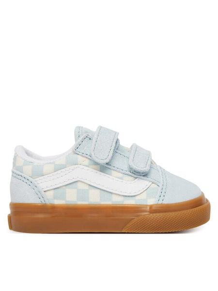 Vans Tenisówki Old Skool V VN000CTGFOA1 Niebieski jasny. Niebieskie buty sportowe dziewczęce Vans, bez wzorów, ze skóry, bez zapięcia. Za 155.99 zł.
