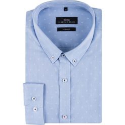 Koszula SIMONE KDNR000157. Niebieskie koszule męskie Giacomo Conti, na jesień, z bawełny, button down, z długim rękawem. Za 169.00 zł.