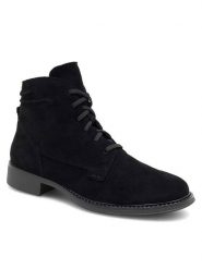 Lasocki Trzewiki DERBY ARC-DERBY-02 Czarny. Czarne botki damskie Lasocki, ze skóry, bez obcasa, na płaskiej podeszwie, bez zapięcia. Za 229.99 zł.