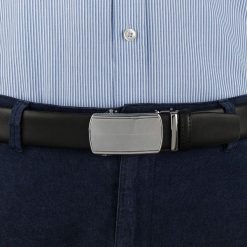 Pasek męski skórzany 3,5 cm klamra automatyczna Beltimore czarny 02-576 : Kolory - czarny, Rozmiar pasków - r.110-125 cm. Czarne paski damskie bez wzorów, ze skóry, wizytowe. Za 64.99 zł.
