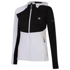 Bluza turystyczna damska Dare 2B Convey II. Białe bluzy damskie Dare 2b, bez wzorów, z elastanu, z kapturem. Za 93.50 zł.