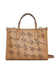 Tommy Hilfiger Torebka Th City Mini AW0AW17500 Brązowy. Brązowe torebki do ręki damskie Tommy Hilfiger, bez wzorów, ze skóry, bez dodatków. Za 419.99 zł.
