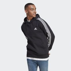 Bluza z kapturem adidas 3-Stripes Essentials French Terry. Białe bluzy męskie Adidas, m, bez wzorów, z kapturem. W wyprzedaży za 222.15 zł.