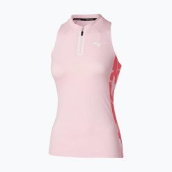 Koszulka tenisowa damska Mizuno Daybreakers Printed. Czerwone koszulki sportowe damskie Mizuno, s, bez wzorów, z elastanu, bez kołnierzyka, bez ramiączek, na fitness i siłownię. Za 82.99 zł.