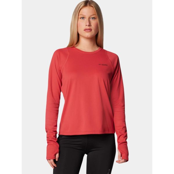 Koszulka Damska Columbia Summit Valley Crew. Czerwone koszulki sportowe damskie Columbia, xs, bez wzorów, bez kołnierzyka, bez ramiączek. Za 269.00 zł.