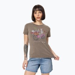 Koszulka damska Pitbull Cruisinandboozin. Brązowe t-shirty damskie PITBULL, m, bez wzorów, z bawełny, klasyczne, bez kołnierzyka. Za 79.99 zł.