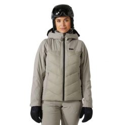 Damska kurtka narciarska Helly Hansen Bellissimo. Szare kurtki sportowe damskie Helly Hansen, na zimę, bez wzorów, bez kaptura, narciarskie. W wyprzedaży za 1,492.00 zł.