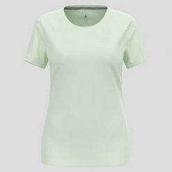 Koszulka damska Odlo F-DRY T-shirt crew neck s/s. Fioletowe t-shirty damskie Odlo, s, bez wzorów, z materiału, bez kołnierzyka. Za 193.60 zł.