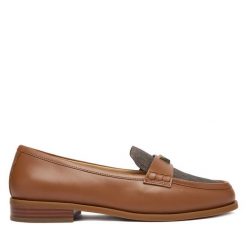 Loafersy MICHAEL Michael Kors. Brązowe mokasyny damskie MICHAEL Michael Kors. Za 659.99 zł.