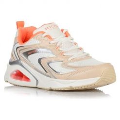 Buty do chodzenia damskie Skechers Tres air Uno Terti. Brązowe obuwie sportowe damskie Skechers, bez wzorów, z materiału, trekkingowe. Za 366.00 zł.
