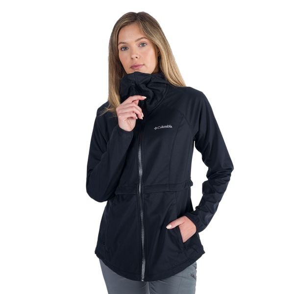Kurtka softshell damska Columbia Canyon Meadows Softshell. Czarne kurtki damskie Columbia, xs, bez wzorów, z softshellu, bez kaptura, trekkingowe. W wyprzedaży za 442.65 zł.