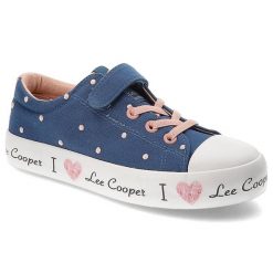 Granatowe Trampki Lee Cooper Modne Obuwie Dla Dziewczynki. Niebieskie trampki i tenisówki dziewczęce Lee Cooper, na wiosnę, bez wzorów, z materiału, bez zapięcia. Za 99.99 zł.