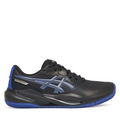Buty do tenisa Asics. Czarne buty sportowe męskie Asics, bez zapięcia, tenisowe. Za 429.99 zł.