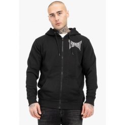 Rozpinana bluza z kapturem, regularny krój Tapout Octagon. Czarne bluzy sportowe męskie TAPOUT, bez wzorów, z kapturem, na fitness i siłownię. Za 327.50 zł.