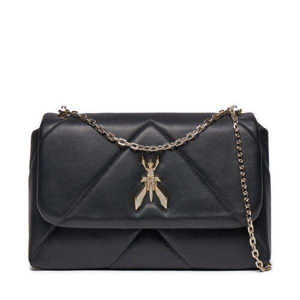 Torebka Patrizia Pepe. Czarne torebki do ręki damskie Patrizia Pepe, bez wzorów, wizytowe, bez dodatków. Za 899.99 zł.