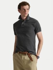 Polo Ralph Lauren Polo 710795080008 Szary Slim Fit. Szare koszulki polo męskie Polo Ralph Lauren, m, bez wzorów, z bawełny, bez ramiączek. Za 569.99 zł.