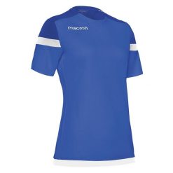 Damski jersey Macron Sedna. Białe koszulki sportowe damskie Macron, bez wzorów, z jersey, sportowe, bez kołnierzyka. Za 153.50 zł.