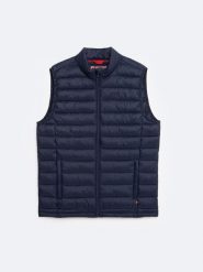 Kamizelka chłopięca pikowana granatowa Grimbo 403. Niebieskie kurtki i płaszcze dla chłopców Big Star, bez wzorów, z dresówki, retro, bez kaptura. Za 179.99 zł.