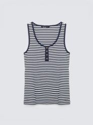 Top damski w paski granatowy Yunsa 403. Niebieskie t-shirty damskie Big Star, l, bez wzorów, z dzianiny, klasyczne, bez kołnierzyka. Za 59.99 zł.