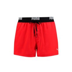 Kąpielówki męskie Logo Krótkie. Czerwone kąpielówki męskie Puma, m, bez wzorów, krótkie, na fitness i siłownię. Za 195.99 zł.