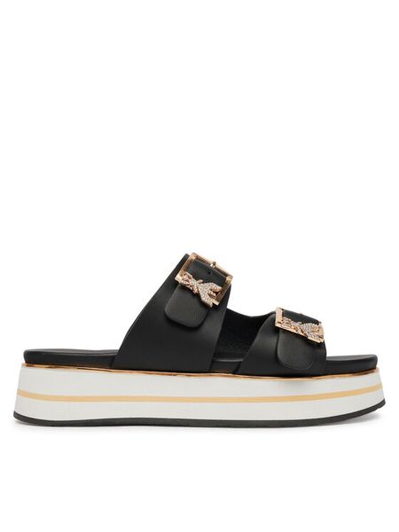 Patrizia Pepe Klapki PPJ389/31 Czarny. Czarne buty sportowe dziewczęce Patrizia Pepe, bez wzorów, ze skóry, bez obcasa. Za 383.99 zł.
