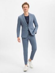 Finshley & Harding London Garnitur - Brixdon-Hoxdon Mężczyźni Slim Fit niebieski|szary, 48. Niebieskie garnitury męskie Finshley & Harding London, bez wzorów, eleganckie. Za 1,199.95 zł.