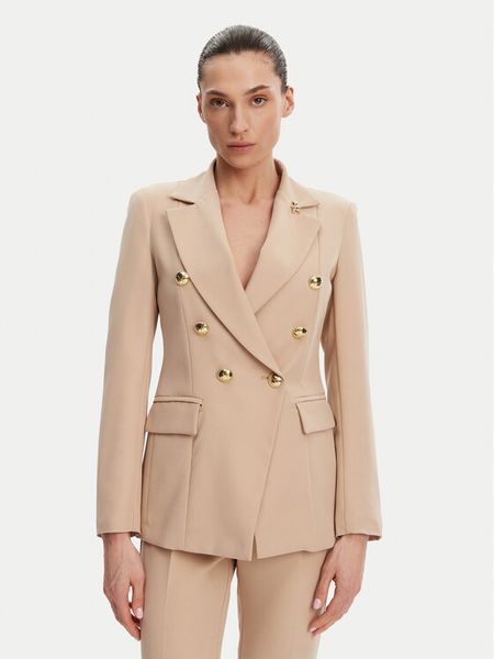 Maryley Marynarka 25EB139/43PG Beżowy Regular Fit. Brązowe żakiety damskie Maryley, s, bez wzorów, z syntetyku. Za 259.99 zł.