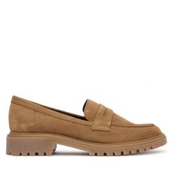 Loafersy Tamaris. Brązowe mokasyny damskie Tamaris. Za 409.99 zł.