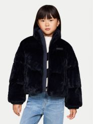 Tommy Hilfiger Futro New York KG0KG08369 Granatowy Loose Fit. Niebieskie buty zimowe dziewczęce Tommy Hilfiger, na zimę, bez wzorów, z futra, bez kaptura. Za 949.99 zł.