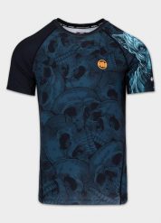 Męski Rashguard sportowy PITBULL koszulka techniczna GUARDIAN ANGEL. Czarne koszulki sportowe męskie PITBULL, l, bez wzorów, z elastanu, bez kołnierzyka, bez ramiączek, na fitness i siłownię. Za 179.00 zł.