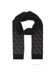 Guess Szalik W5BZ21 Z2NQ2 Czarny. Czarne czapki i kapelusze damskie Guess, z aplikacjami, z wiskozy. Za 294.99 zł.