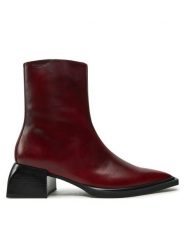 Vagabond Shoemakers Botki Vivian 5453-018-47 Czerwony. Czerwone botki damskie Vagabond Shoemakers, ze skóry, bez obcasa, na słupku, bez zapięcia. Za 859.99 zł.
