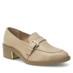 Półbuty Lasocki. Brązowe półbuty damskie Lasocki, bez wzorów, bez obcasa, na obcasie, bez zapięcia. Za 207.99 zł.