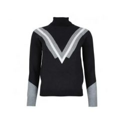 Damski sweter z golfem Peak Mountain Adonie. Czarne swetry damskie Peak Mountain, l, bez wzorów, z nylonu, eleganckie, bez kołnierzyka, bez ramiączek, długie, bez kaptura. Za 235.00 zł.