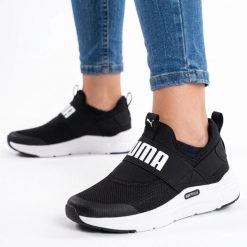 Buty damskie sneakersy sportowe Puma SOFTRIDE WIRED 2. Białe obuwie sportowe damskie Puma, bez wzorów, z jeansu, na fitness i siłownię. Za 159.00 zł.
