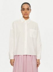 Weekend Max Mara Koszula Aureo 2515111071 Biały Oversize. Białe bluzki damskie Weekend Max Mara, bez wzorów, z bawełny, bez kołnierzyka, bez ramiączek. Za 579.99 zł.