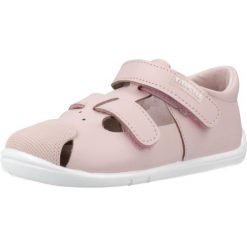 Sandały TITANITOS L500 RICARDO Rose. Czerwone sandały damskie TITANITOS, bez wzorów, ze skóry, bez obcasa, bez zapięcia. Za 185.99 zł.