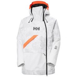 Damska kurtka narciarska z kapturem Helly Hansen Powchaser Asym. Szare kurtki snowboardowe damskie Helly Hansen, bez wzorów, z kapturem, narciarskie. Za 1,375.00 zł.