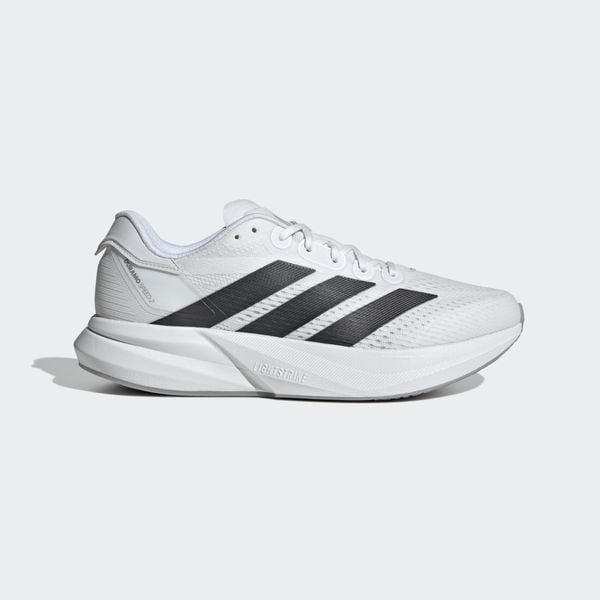 Buty Duramo Speed 2 Running. Białe buty sportowe męskie Adidas, z materiału, bez zapięcia, do biegania. Za 383.00 zł.