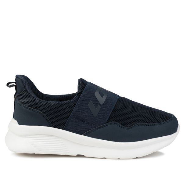 Buty sportowe slip on Lotto BUGASO. Białe obuwie sportowe damskie Lotto, bez wzorów, z materiału, trekkingowe. Za 149.00 zł.