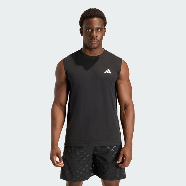 KOSZULKA BEZ RĘKAWÓW WORKOUT ESSENTIALS FEELREADY. Białe koszulki sportowe męskie Adidas, s, bez wzorów, z bawełny, bez kołnierzyka, bez ramiączek, na fitness i siłownię, climacool (adidas). Za 109.00 zł.