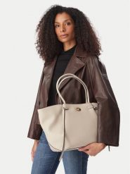 Guess Torebka Allegra HWBG22 37230 Beżowy. Brązowe torebki do ręki damskie Guess, z aplikacjami, ze skóry, bez dodatków. Za 674.99 zł.