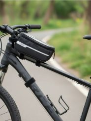 Torba rowerowa z kieszenią na telefon - czarny. Czarne torby i plecaki dziecięce Sinsay. Za 32.99 zł.