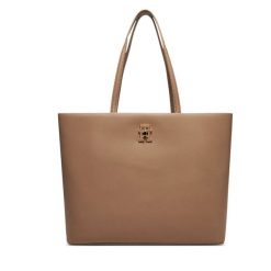 Torebka Tommy Hilfiger. Brązowe torebki do ręki damskie Tommy Hilfiger, bez wzorów, bez dodatków. Za 499.99 zł.