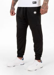 Spodnie męskie Oldschool Small Logo. Czarne spodnie sportowe męskie PITBULL, m, bez wzorów, z dresówki, na fitness i siłownię. Za 229.00 zł.