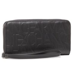 Portfel Armani Exchange. Czarne portfele damskie Armani Exchange, bez wzorów. Za 239.99 zł.
