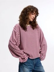 Bawełniana bluza oversize - wielobarwny. Bluzy damskie Reserved, l, bez wzorów, z bawełny, bez kaptura. Za 89.99 zł.