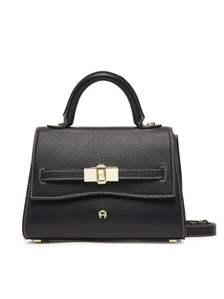 Aigner Torebka Farah S 133071 Czarny. Czarne torebki do ręki damskie Aigner, bez wzorów, ze skóry, bez dodatków. Za 1,899.00 zł.