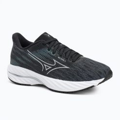 Buty do biegania damskie Mizuno Wave Inspire 21. Czarne obuwie sportowe damskie Mizuno, bez wzorów, do biegania, mizuno wave. Za 709.99 zł.
